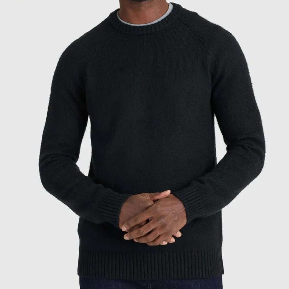 True Classic Black Crew Neck Sweater